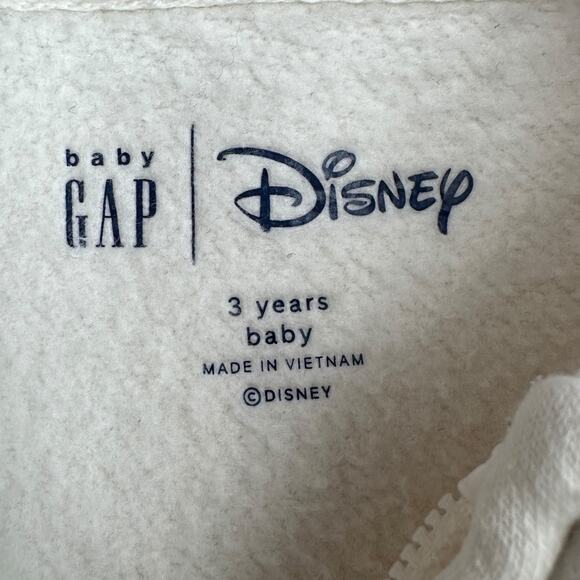 baby‎ GAP Disney Ivory Mickey Minnie Front Pockets Zip Up Hoodie 3 Years Baby - Picture 3 of 6